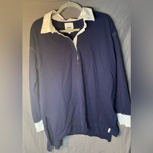 Aerie Oversized Long Sleeve Polo
